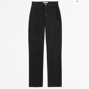 Abercrombie Ultra High Rise 90’s Straight Jean Black Denim